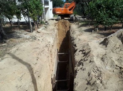 Construction of wastewater collector